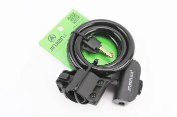Замок протиугінний тросовий 1200х12мм під ключ, крепл. за трубу сидіння, 515 JINJIAN (41170)