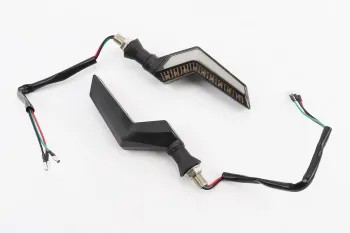 Поворот діодний на гнучкій ніжці + габарит білий LED прогин CYT (41234)