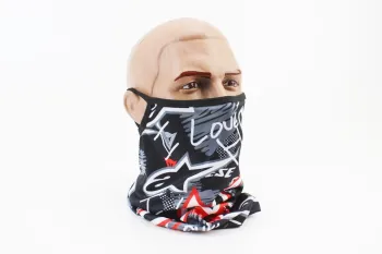 Маска лица пылезащитная Alpinestars, с чёрним рисунком, GE-84 Китай (41306)