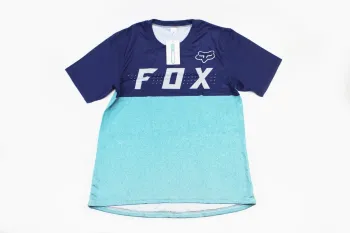 Футболка для чоловіків L, синьо-бірюзова, короткі рукава FOX (42353)