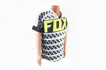 Футболка (Джерсі) для чоловіків М - (Polyester 100%) сіро-чорна FOX (45134)