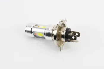 Лампа фары диодная H4 - LED-3+1 линза с синей подсветкой RTD (48008)