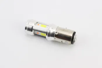 Лампа фары диодная BA20D - LED-3+1 линза с синей подсветкой RTD (48011)