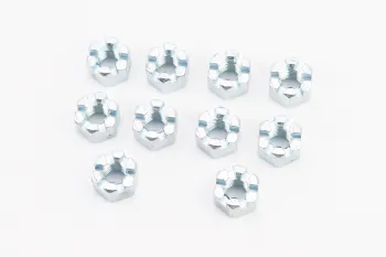 Гайка М10x1,5 корончата 8 цб DIN935 (10шт) Украина (63041)