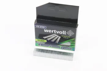 Скобы закаленные 10мм/11,3x0,75мм, R53 (1000шт) FX-2110 Wertvoll (63595)