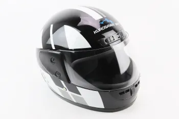 Шлем интеграл, закрытый Kurosawa HF-101/501 (размер М) чёрный с белым (64285)