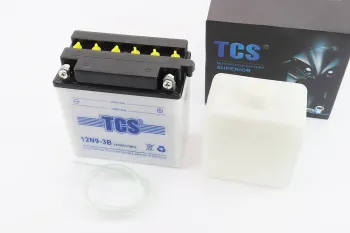 Аккумулятор TCS 12N9-3B кислотный (L135 x W75 x H137mm) МОТО (65284)