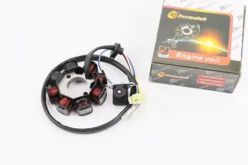 50CC4T - Статор магнето 8 катушек, разъем - мама 2+2, высота 25мм (68064)
