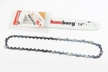 Шина 14''-1,3мм 3/8'' 52зв L-39см + ланцюг 3/8''-1,3мм-52зв. квад. зуб KAMBERG (76410)