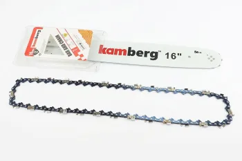 Шина 16''-1,3мм 3/8'' 57зв L-45см + ланцюг 3/8''-1,3мм-57зв. квад. зуб KAMBERG (76411)