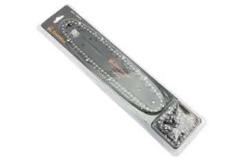 Шина 6''-1,1mm 1/4'' 36зв L-18см + цепь 1/4''-1,1mm-37зв. круг. зуб (2шт) DarWin (76940)