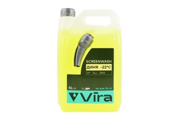 Жидкость для чистки стекол Vira -22°С (Диня) жёлтая 4L (78977)