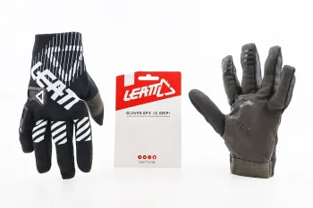 Рукавички мотоциклетні (розмір XL) чорно-сірі (сенсорний палець) LEATT (81398)