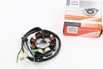 50CC4T - Статор магнето (генератора) 8 котушок, роз'єм - мама 3+2, висота 28мм FENGRI (81677)