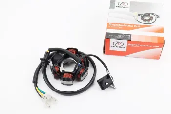 125-150CC4T - Статор магнето (генератора) 6 котушок, роз'єм - мама 3+2, висота 31мм FENGRI (81699)