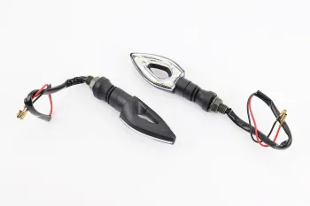 Повороти діодні LED (стріла, з отвором, довгі) чорні, 2шт Китай (82048)