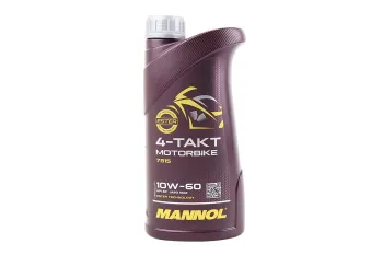 Масло синтетическое мотоциклетное Mannol Motorbike 10W-60, 1L (85893)