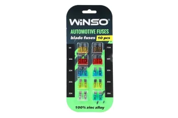 Запобіжники (квадрат) плоскі євро 5A-30A (10шт) к-кт WINSO (87967)
