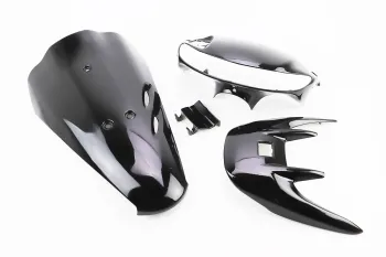 Honda DIO AF-35 пластик - к-кт фарбовані 6 деталей, ЧОРНИЙ Китай (9595)