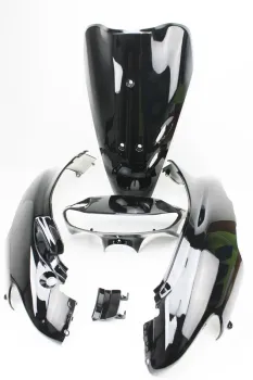 Honda DIO AF-34 пластик - к-кт фарбовані 5 деталей (голова під диск. Гальмо), ЧОРНИЙ Китай (9609)
