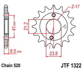 Звезда передняя JT SPROCKETS JTF1322.15 (5665)