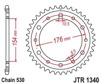 Звезда задняя JT SPROCKETS JTR1340.44 (27132)