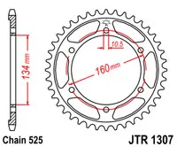 Зірка задня JT SPROCKETS JTR1307.45 (5251)