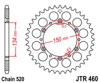 Зірка задня JT SPROCKETS JTR460.50 (5827)