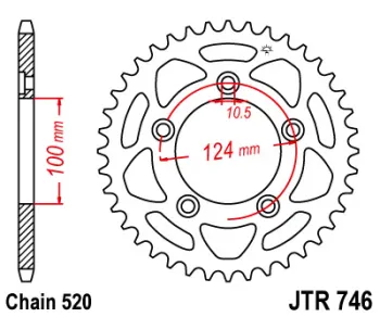 Зірка задня JT SPROCKETS JTR746.46 (6001)