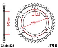 Звезда задняя JT SPROCKETS JTR6.42 = JTR006.42 (5846)