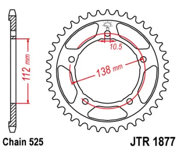Звезда задняя JT Sprockets JTR1877.45 (85007)