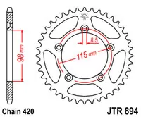 Зірка задня JT SPROCKETS JTR894.48 (5702)