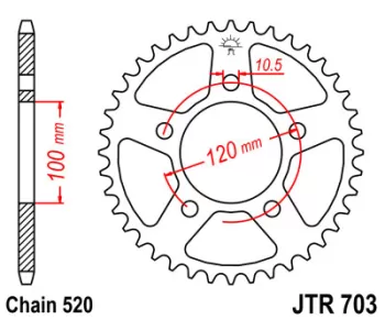 Зірка задня JT SPROCKETS JTR703.47 (5544)