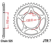 Звезда задняя JT SPROCKETS JTR7.45 (5607)