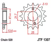 Звезда передняя JT SPROCKETS JTF1307.15 (5723)