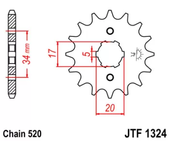 Зірка передня JT SPROCKETS JTF1324.13 (5657)