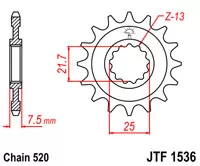 Звезда передняя JT SPROCKETS JTF1536.15 (5483)