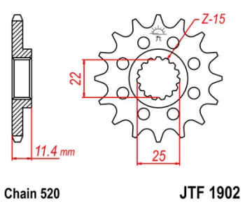 Звезда передняя JT SPROCKETS JTF1902.16 (5244)