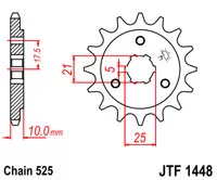 Звезда передняя JT SPROCKETS JTF1448.15 (5728)