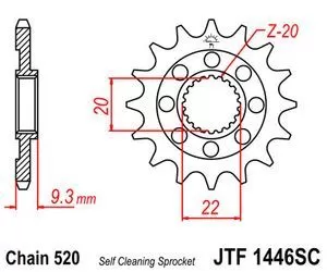 Звезда передняя JT SPROCKETS JTF1446.13SC (5145)