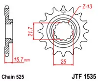 Звезда передняя JT SPROCKETS JTF1535.15 (5729)