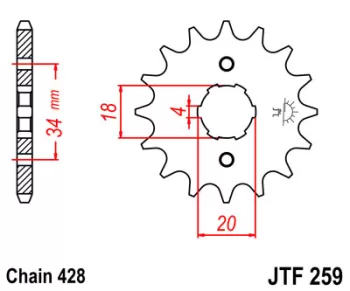 Зірка передня JT SPROCKETS JTF259.17 (5596)