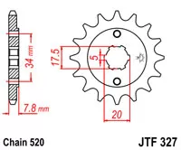 Зірка передня JT SPROCKETS JTF327.13 (5747)