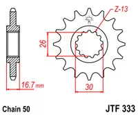Звезда передняя JT SPROCKETS JTF333.15 (5261)