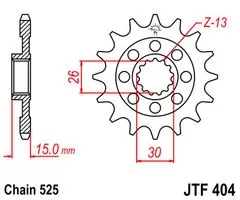 Зірка передня JT SPROCKETS JTF404.17 (5246)