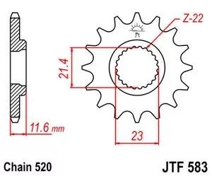 Зірка передня JT SPROCKETS JTF583.13 (5248)