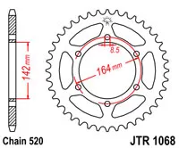 Зірка задня JT SPROCKETS JTR1068.46 (5781)