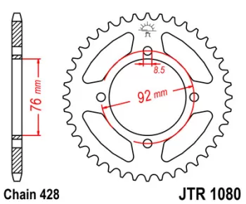 Звезда задняя JT SPROCKETS JTR1080.39 (5643)