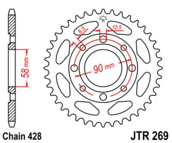 Зірка задня JT SPROCKETS JTR269.49 (5645)