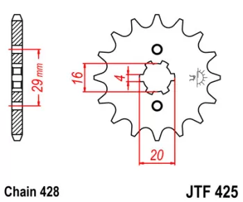 Зірка передня JT SPROCKETS JTF425.15 (5954)